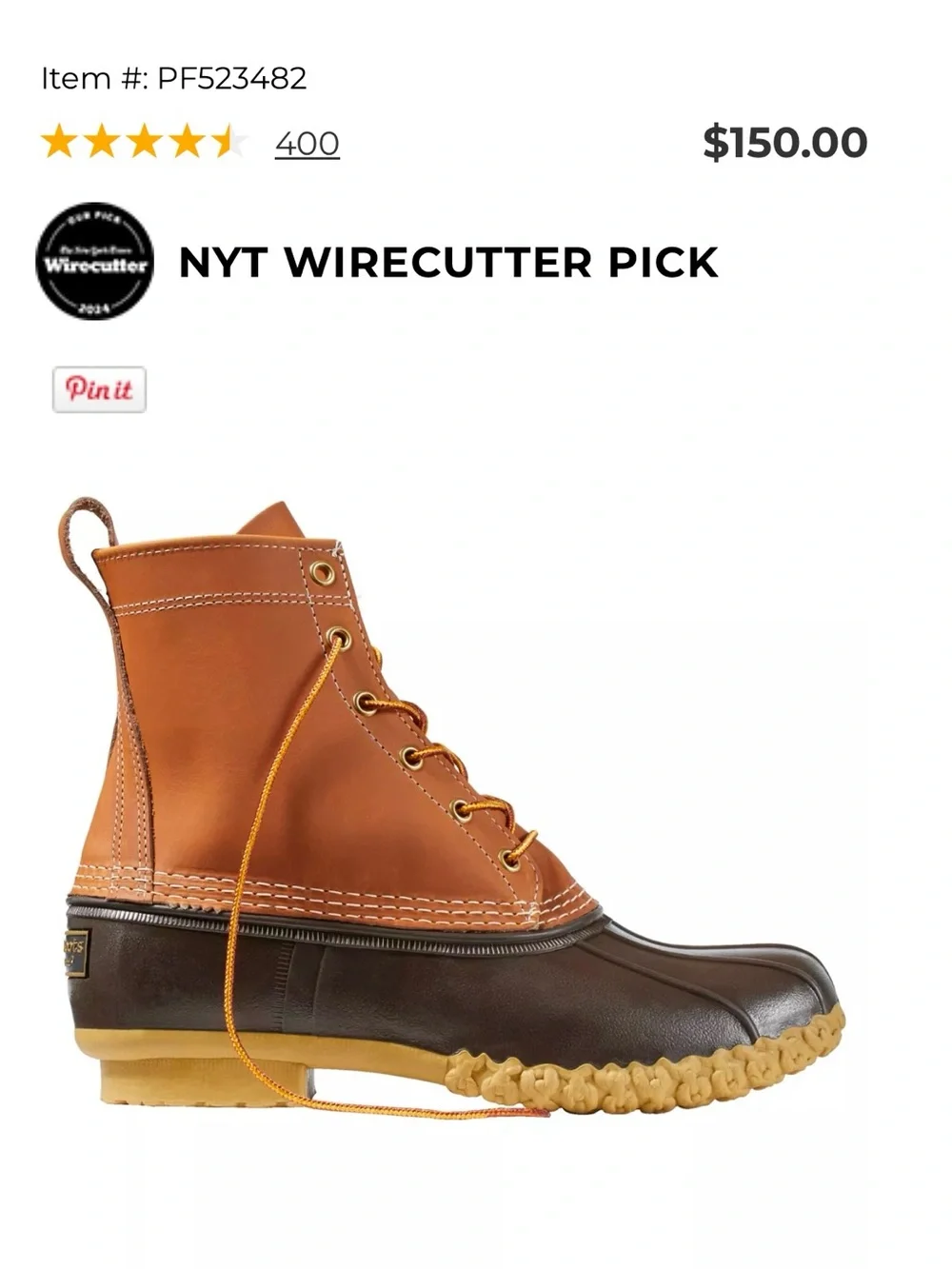 L.L. Bean got these